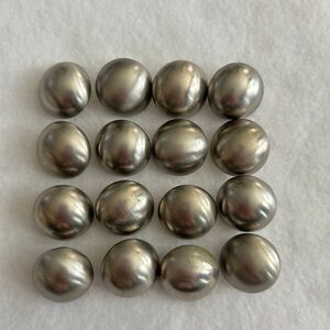 16 Vintage Silver Metal Dome Shank Back Buttons